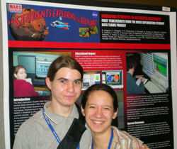 3.	Durham Academy (Durham, N.C.) students show off their MESDT poster at the 2009 Lunar and Planetary Science Conference.